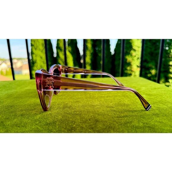 Tommy Hilfiger Pink Transparent Frame Sunglasses with Black Lenses main image 4
